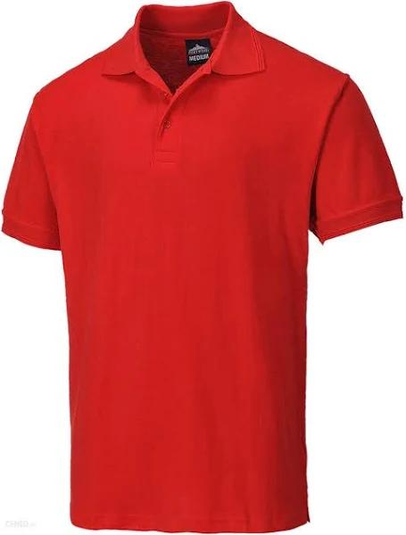 Portwest Naples Mens Polo Shirt Red XXXL