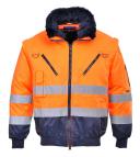 Portwest PJ50 Hi-Vis 3-in-1 Pilot Jacket Orange/Navy