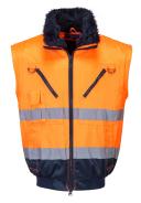 Portwest PJ50 Hi-Vis 3-in-1 Pilot Jacket Orange/Navy