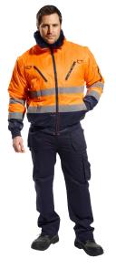 Portwest PJ50 Hi-Vis 3-in-1 Pilot Jacket Orange/Navy