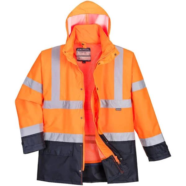 Portwest S768 Hi-Vis Executive 5-in-1 Jacket Orange/Navy