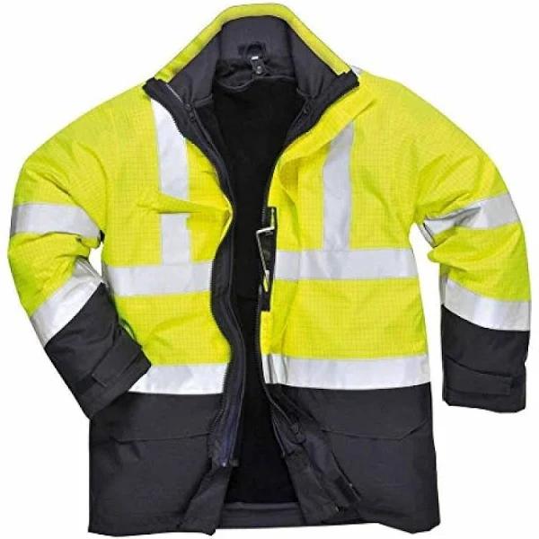 Portwest S779 Bizflame Rain Hi-Vis Multi-Protection Jacket Yellow/Navy