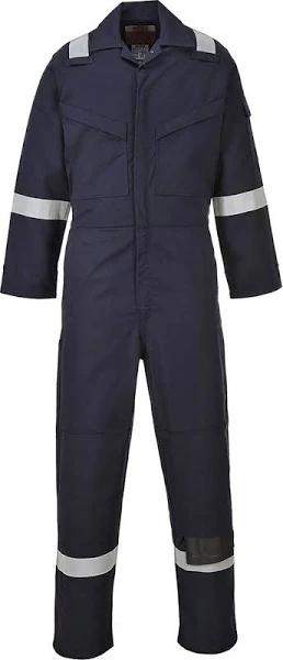 Portwest Unisex Adult Flame Resistant Anti-static Overalls Navy S