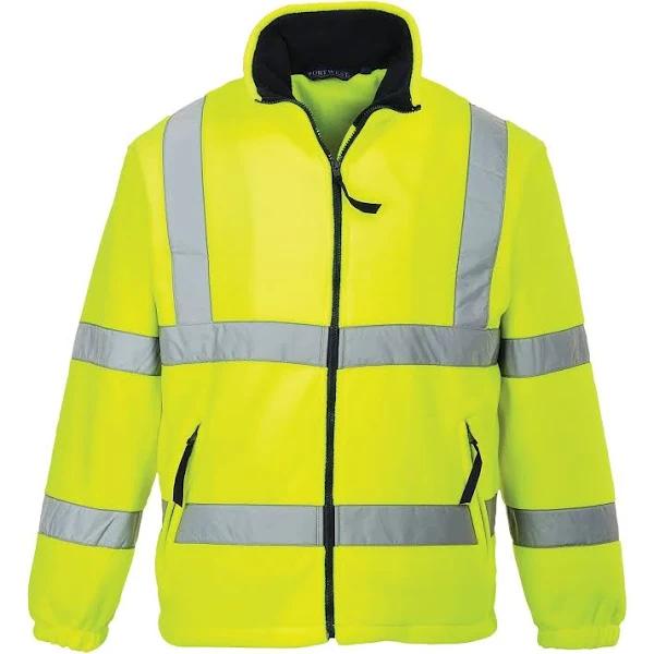 Portwest Workwear Mens Hi-Vis Mesh Lined Fleece Yellow XXL