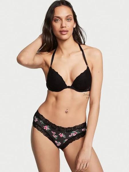 Posey Lace Waist Cotton Cheeky Panty , Floral, M - Women's Panties - Victoria's Secret