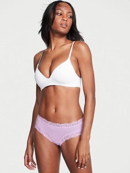 Posey Lace Waist Cotton Cheeky Panty , Purple, XXL - Women's Panties - Victoria's Secret