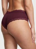Posey Lace Waist Cotton Cheeky Panty , Red, L - Women's Panties - Victoria's Secret