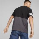 Power Men's Colourblock T-Shirt in Black, Size Small, Cotton/Polyester by Puma