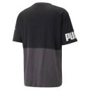 Power Men's Colourblock T-Shirt in Black, Size Small, Cotton/Polyester by Puma