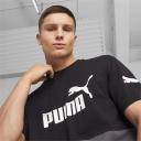 Power Men's Colourblock T-Shirt in Black, Size Small, Cotton/Polyester by Puma