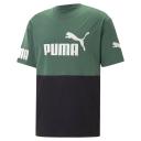 Power Men's Colourblock T-Shirt in Vine, Size Medium, Cotton/Polyester by Puma