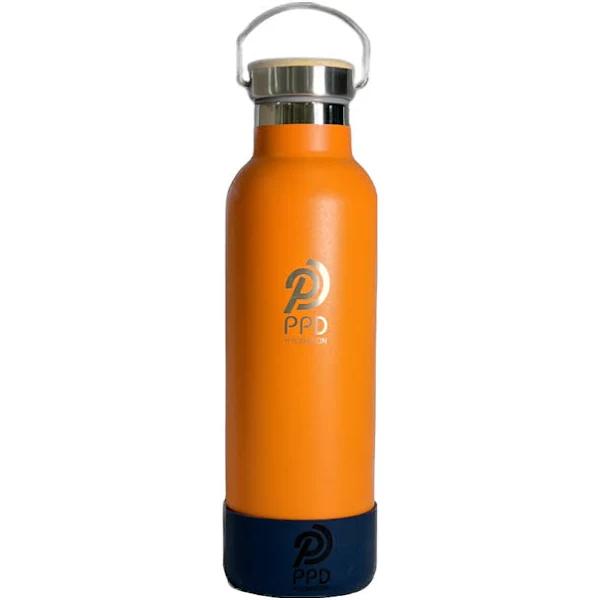 PPD Hydration Hydrtion 750ml Orange Originl Water Bottle w/ Navy Bumper Protector