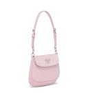 Prada Cleo Brushed Leather Mini Bag, Women, Alabaster Pink