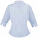 Premier 3/4 Sleeve Poplin Blouse / Plain Work Shirt Light Blue 16
