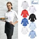 Premier 3/4 Sleeve Poplin Blouse / Plain Work Shirt White 22