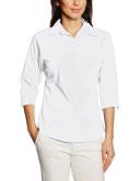 Premier 3/4 Sleeve Poplin Blouse / Plain Work Shirt White 22