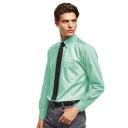 Premier Mens Long Sleeve Formal Plain Work Poplin Shirt Aqua 16.5