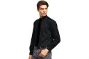 Premier Mens Long Sleeve Formal Plain Work Poplin Shirt Black 17