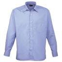 Premier Mens Long Sleeve Formal Plain Work Poplin Shirt Hot Pink 16.5