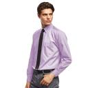 Premier Mens Long Sleeve Formal Plain Work Poplin Shirt Lilac 15.5