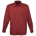 Premier Mens Long Sleeve Formal Plain Work Poplin Shirt Natural 14.5