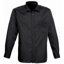 Premier Mens Long Sleeve Formal Plain Work Poplin Shirt Natural 14.5