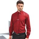 Premier Mens Long Sleeve Formal Plain Work Poplin Shirt Orange 15