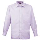 Premier Mens Long Sleeve Formal Plain Work Poplin Shirt Orange 15