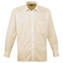Premier Mens Long Sleeve Formal Plain Work Poplin Shirt Purple 18.5