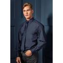 Premier Mens Long Sleeve Formal Plain Work Poplin Shirt Purple 18.5