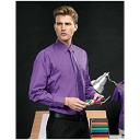 Premier Mens Long Sleeve Formal Plain Work Poplin Shirt Red 16