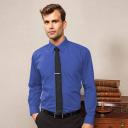 Premier Mens Long Sleeve Formal Plain Work Poplin Shirt Royal 18