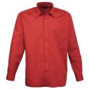 Premier Mens Long Sleeve Formal Plain Work Poplin Shirt Silver 16.5
