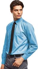 Premier Mens Long Sleeve Formal Plain Work Poplin Shirt Turquoise 15.5