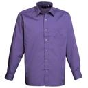Premier Mens Long Sleeve Formal Plain Work Poplin Shirt Turquoise 15.5