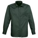 Premier Mens Long Sleeve Formal Plain Work Poplin Shirt White 22