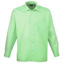Premier Mens Long Sleeve Formal Plain Work Poplin Shirt White 22