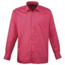 Premier Mens Long Sleeve Formal Plain Work Poplin Shirt White 22
