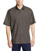 Premier Mens Short Sleeve Formal Poplin Plain Work Shirt Dark Grey 17
