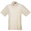 Premier Mens Short Sleeve Formal Poplin Plain Work Shirt Lilac Poplin Shirt