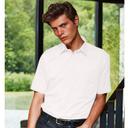 Premier Mens Short Sleeve Formal Poplin Plain Work Shirt Lime 15.5