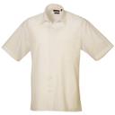 Premier Mens Short Sleeve Formal Poplin Plain Work Shirt Lime 15.5
