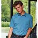 Premier Mens Short Sleeve Formal Poplin Plain Work Shirt Lime 15.5