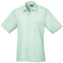 Premier Mens Short Sleeve Formal Poplin Plain Work Shirt Red 14.5