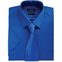 Premier Mens Short Sleeve Formal Poplin Plain Work Shirt Royal 18