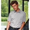 Premier Mens Short Sleeve Formal Poplin Plain Work Shirt Sapphire 14.5