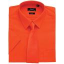 Premier Mens Short Sleeve Formal Poplin Plain Work Shirt White 20