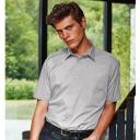 Premier Mens Short Sleeve Formal Poplin Plain Work Shirt White 20