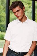 Premier Mens Short Sleeve Formal Poplin Plain Work Shirt White 22