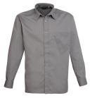Premier PR200 Men's Formal Poplin Long Sleeve Shirt Dark Grey 19